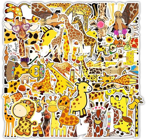 50 قطعة ملصقات الزرافة ، ملصقات فينيل مضادة للماء للزجاجة ، الثلاجة ، الكمبيوتر ، الأمتعة ، التزلج ، الجيتار ، ملصقات للأطفال ، المراهقين ، الأولاد ، الفتيات (غير متكررة) in Kuwait