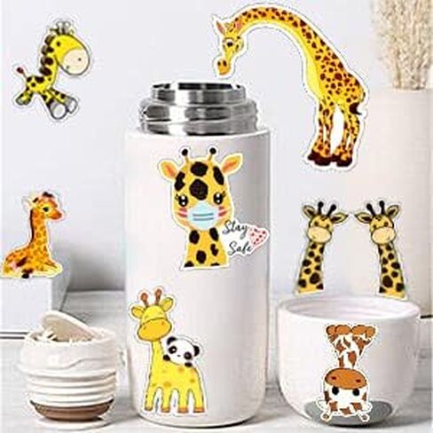 50 قطعة ملصقات الزرافة ، ملصقات فينيل مضادة للماء للزجاجة ، الثلاجة ، الكمبيوتر ، الأمتعة ، التزلج ، الجيتار ، ملصقات للأطفال ، المراهقين ، الأولاد ، الفتيات (غير متكررة) in Kuwait