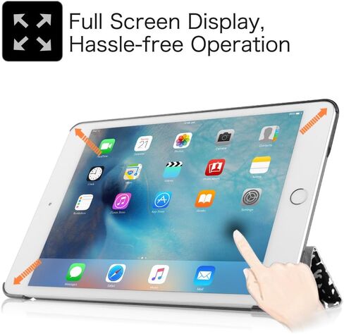 حافظة Fintie لجهاز iPad Mini 4 - غطاء حماية ذكي خفيف الوزن Slimshell مع ميزة النوم/الاستيقاظ التلقائي لجهاز iPad Mini 4 (إصدار 2015)، كتاب تكوين أسود in Saudi Arabia