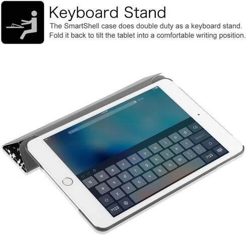 حافظة Fintie لجهاز iPad Mini 4 - غطاء حماية ذكي خفيف الوزن Slimshell مع ميزة النوم/الاستيقاظ التلقائي لجهاز iPad Mini 4 (إصدار 2015)، كتاب تكوين أسود in Saudi Arabia