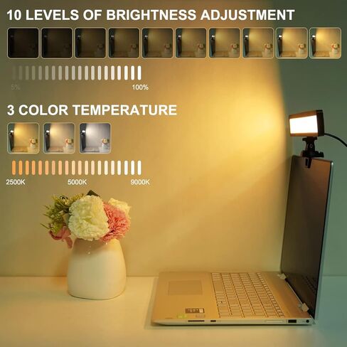 YELANGU Video Conference Lighting Kit - Enhance Your Video Calls with Dimmable LED Light Bar, Tripod, and Phone Stand for Clear and Professional Videotaping, Streaming, and Zoom Meetings in Kuwait