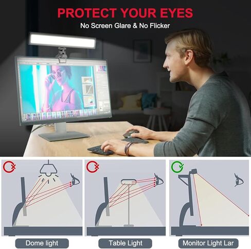 YELANGU Video Conference Lighting Kit - Enhance Your Video Calls with Dimmable LED Light Bar, Tripod, and Phone Stand for Clear and Professional Videotaping, Streaming, and Zoom Meetings in Kuwait