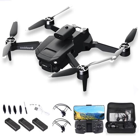 طائرة بدون طيار مع كاميرا للبالغين والأطفال، طائرة رباعية المروحية 1080 بكسل عالية الدقة قابلة للطي FPV بجهاز تحكم عن بعد مع وضع متابعة ذكي، صورة شخصية للإيماءات، تثبيت الارتفاع، إقلاع مفتاح واحد، تقلب 360 درجة، 3 بطاريات، ألعاب هدايا للأطفال والكبار والم in Kuwait