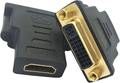 محول NW GenHaoQi HDMI إلى DVI، محول DVI 24+5 أنثى إلى HDMI أنثى مطلي بالذهب (قطعة واحدة) in Saudi Arabia