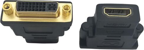 محول NW GenHaoQi HDMI إلى DVI، محول DVI 24+5 أنثى إلى HDMI أنثى مطلي بالذهب (قطعة واحدة) in Saudi Arabia