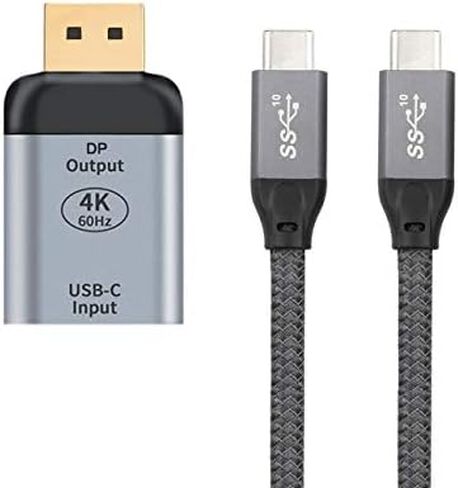 Cablecc USB-C Type C Female Source to Displayport DP Sink HDTV Adapter 4K 60hz 1080p for Tablet & Phone & Laptop 10Gbps 100W Cable in Saudi Arabia