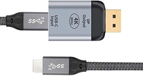 Cablecc USB-C Type C Female Source to Displayport DP Sink HDTV Adapter 4K 60hz 1080p for Tablet & Phone & Laptop 10Gbps 100W Cable in Saudi Arabia