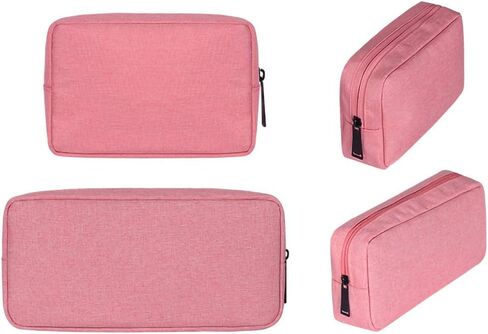 Universal Electronics/Accessories Soft Carrying Case Bag, Durable & Light-Weight,Suitable for Out-Going, Business, Travel and Cosmetics Kit（Pink） in Kuwait