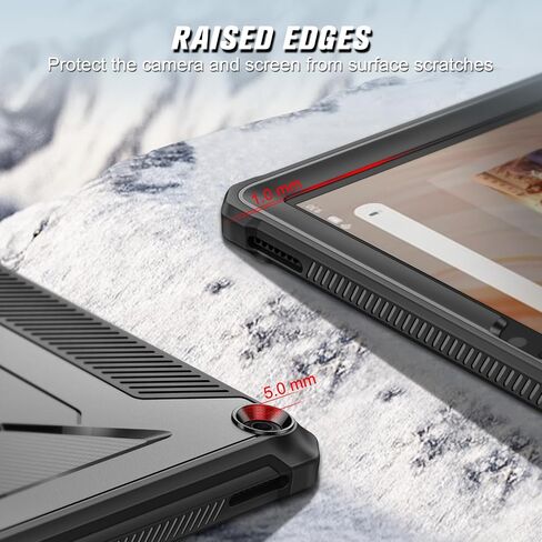 حافظة Fintie مقاومة للصدمات للكمبيوتر اللوحي الجديد Fire HD 10 (الجيل الثالث عشر 10.1 بوصة، إصدار 2023)، [Tuatara] غطاء مسند هجين متين من الصدمات مع واقي شاشة مدمج، أزرق in Saudi Arabia