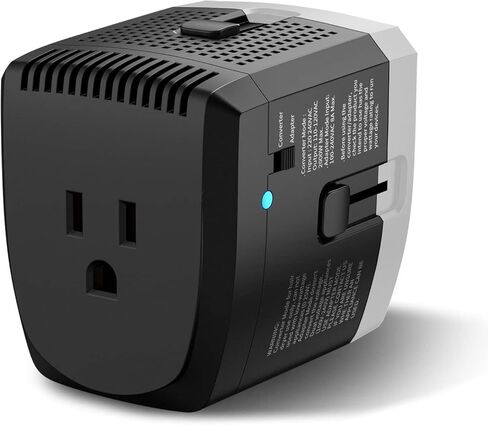 مجموعة محول ومحول السفر بقدرة 2000 واط - تحويل عالمي للطاقة من الولايات المتحدة إلى المملكة المتحدة وأوروبا وأكثر من 150 دولة - تصميم مدمج للسفر الدولي المريح in Kuwait