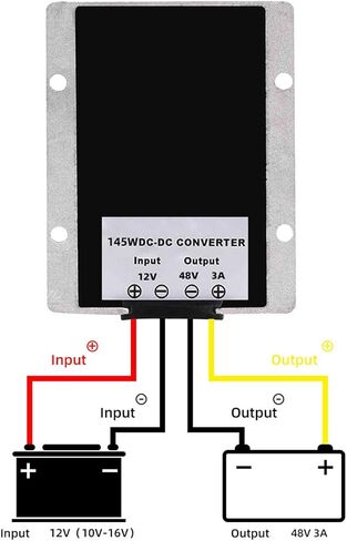 MGGi DC Voltage Boost Converter, 12V Step Up to 24V 3A 72W Regulator Booster, Converter Power Supply Module Boost Transformer, Waterproof Power Adapter - for Colf Cart Club Car Truck Vehicle Boat in Kuwait