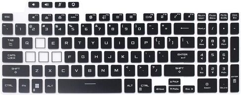 غطاء لوحة المفاتيح متوافق مع 2022 ASUS TUF Gaming F15 FX507 الكمبيوتر المحمول، 2022 ASUS TUF Dash 15 Gaming FX517، ASUS TUF Gaming A15 2022، ASUS TUF Gaming A17 FA707 2022، ASUS TUF Gaming F17 FX707 2022 (أسود) in Kuwait