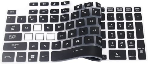 غطاء لوحة المفاتيح متوافق مع 2022 ASUS TUF Gaming F15 FX507 الكمبيوتر المحمول، 2022 ASUS TUF Dash 15 Gaming FX517، ASUS TUF Gaming A15 2022، ASUS TUF Gaming A17 FA707 2022، ASUS TUF Gaming F17 FX707 2022 (أسود) in Kuwait