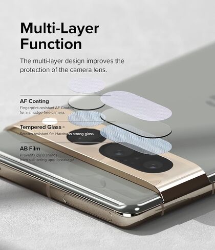 Ringke Camera Glass [3 Pack/Multi-Layer Protection] Compatible with Google Pixel 7 Pro Camera Lens Protector, Tempered Glass Camera Cover in Saudi Arabia