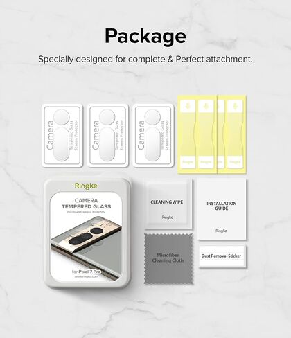Ringke Camera Glass [3 Pack/Multi-Layer Protection] Compatible with Google Pixel 7 Pro Camera Lens Protector, Tempered Glass Camera Cover in Saudi Arabia