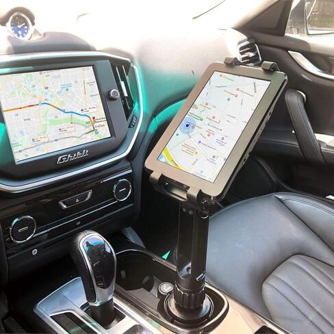 حامل أكواب LicoGear Lycan Car Truck Extended Drink Cup للهاتف الذكي اللوحي حامل لأجهزة iPad Pro Air Mini iPhone X XR XS 11 MAX 8 Galaxy Tab S10 Surface Pro ومعظم شاشة 6 بوصات GPS in Kuwait