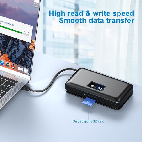 شاحن بطارية LP-E12 مع قارئ بطاقات متوافق مع كاميرات Canon EOS M/M2/10/50/50 Mark II/M100/200، 100D، Rebel SL1، PowerShot SX70 HS in Kuwait