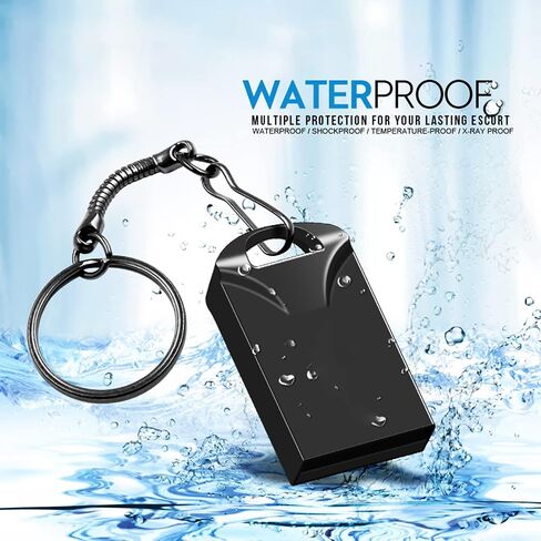 Super Mini USB Flash Drives Memory Sticks Pendrives Jumpdrive Thumb Drive with Waterproof Dustproof Shockproof (Black 64GB) in Kuwait