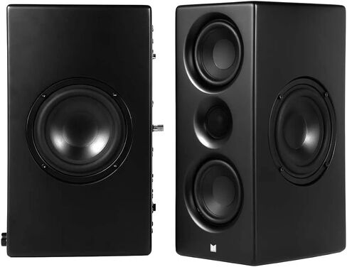 Monolith Powered Desktop Speakers - 100-Watt with Optical and USB Inputs, Subwoofer Output, Bluetooth aptX HD, Remote Control Included, for PCs and Laptops, Black, MTM-100 in Saudi Arabia