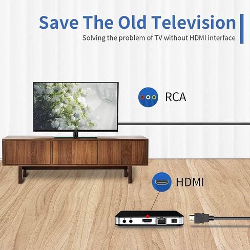 كابل DUOYHIEL HDMI إلى RCA، 1080P 5ft/1.5m HDMI ذكر إلى 3 RCA محول موصل كابل الصوت والفيديو، جهاز إرسال في اتجاه واحد للتلفزيون، HDTV، مشغل DVD والمزيد in Kuwait