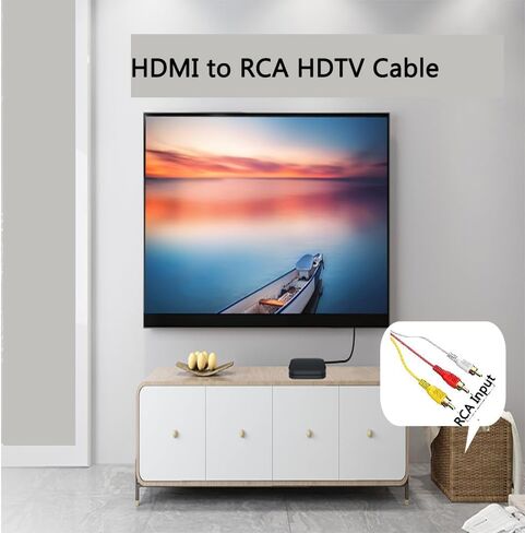 كابل DUOYHIEL HDMI إلى RCA، 1080P 5ft/1.5m HDMI ذكر إلى 3 RCA محول موصل كابل الصوت والفيديو، جهاز إرسال في اتجاه واحد للتلفزيون، HDTV، مشغل DVD والمزيد in Kuwait