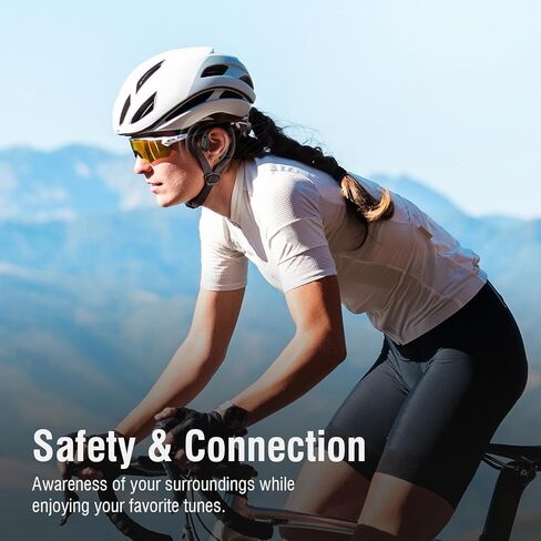 fojep سماعات توصيل العظام بلوتوث، سماعات أذن مفتوحة لاسلكية مع ميكروفون، IP68 سماعات سباحة مقاومة للماء فوق الأذن، سماعات أذن توصيل العظام سماعة بلوتوث للجري، ركوب الدراجات، التمرين in Kuwait