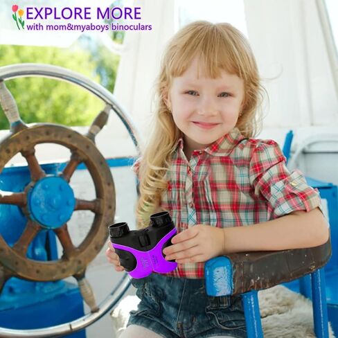 Mom&myaboys Binoculars Toys for Children,Birthday Gifts for 4-9 Old Year Girls for Outdoor Play,5-12 Old Year Girls Boys Presents,Best Gift for Kids Hunting,Learning (Pink) in Kuwait