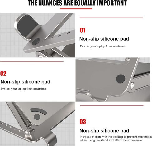 CatXQ Laptop Cooling Pads,Semiconductor Cooler with Adjustable Computer Stand for MacBook Notebook - Silvery in Kuwait