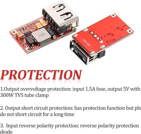 DC-DC Buck Voltage Regulator Module 6-24V 12V/24V to 5V 3A USB Charger Module Buck Converter Regulator (10) in Saudi Arabia