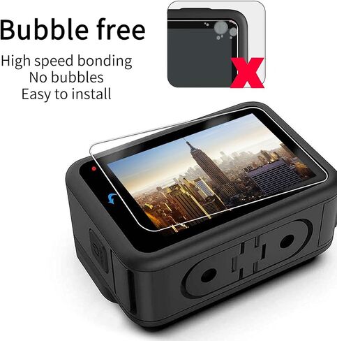 واقي شاشة لجهاز GoPro Hero 9 أسود شفاف جدا من الزجاج المقسى 6 قطع من المطاط اللدن بالحرارة ملحقات غطاء العدسات المطاطية in Kuwait