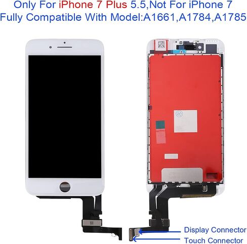 GOLDWANGWANG for iPhone 7 Plus Screen Replacement White,5.5" 3D Touch LCD Screen Digitizer Replacement Frame Display Assembly Set with Repair Tool kit + Tempered Glass Screen Protector + Instruction in Saudi Arabia