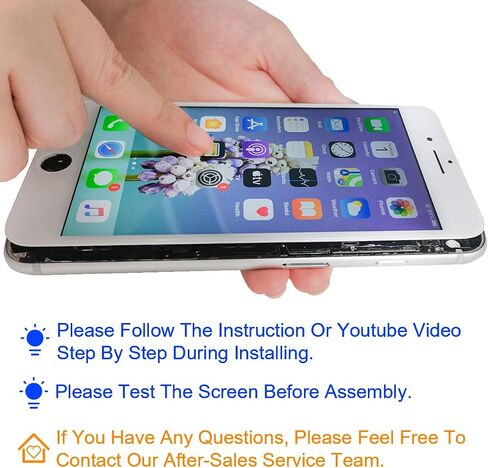 GOLDWANGWANG for iPhone 7 Plus Screen Replacement White,5.5" 3D Touch LCD Screen Digitizer Replacement Frame Display Assembly Set with Repair Tool kit + Tempered Glass Screen Protector + Instruction in Saudi Arabia