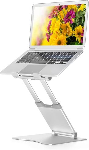كمبيوتر محمول MagicHold قابل للتعديل (10-17 بوصة) حامل حامل من الألومنيوم للمكتب والكمبيوتر المحمول متوافق مع MacBook Pro/Air، IPAD Pro 12.9 /Tablet/E-Book، Samsung، Dell، كمبيوتر محمول in Kuwait