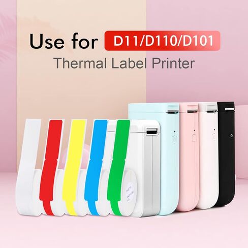 شريط ملصقات متوافق مع NIIMBOT D11 D110 D101، ملصق كابل للمكتب والمنزل مقاوم للماء ومضاد للزيت ومقاوم للخدش مقاس 0.5 بوصة × 3.9 بوصة (كابل نعناعي) in Kuwait