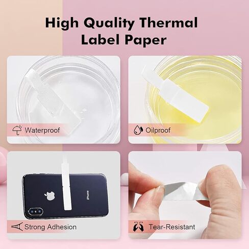 شريط ملصقات متوافق مع NIIMBOT D11 D110 D101، ملصق كابل للمكتب والمنزل مقاوم للماء ومضاد للزيت ومقاوم للخدش مقاس 0.5 بوصة × 3.9 بوصة (كابل نعناعي) in Kuwait