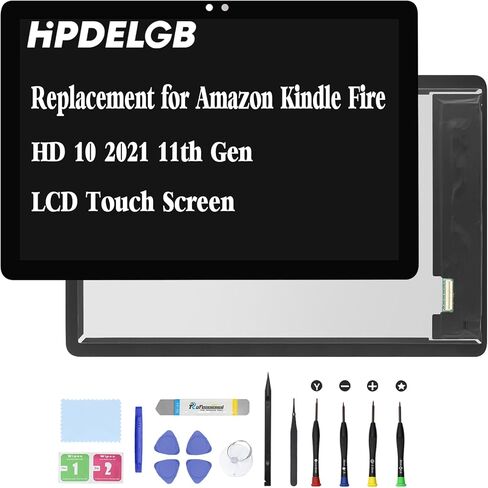 HPDELGB Replacement for Amazon Kindle Fire HD 10 2021 11th Gen LCD Display Touch Screen Digitizer Assembly (Black) in Saudi Arabia