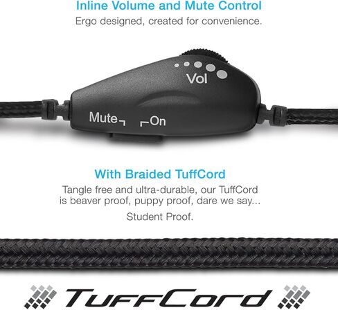 سماعة رأس ستيريو Cyber ​​Acoustics USB (AC-6012-20) - 20 حزمة، ميكروفون أحادي الاتجاه مع ذراع مرن للكمبيوتر الشخصي وأجهزة Mac؛ عناصر التحكم في الصوت المضمنة؛ مثالية للفصل الدراسي أو المنزل in Kuwait