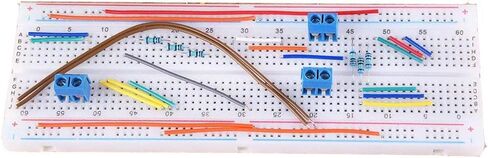 مجموعة أدوات توصيل بريدبورد بدون لحام من Makeronics | 5 قطع من أسلاك توصيل الموز إلى الجامبر + حزمة مربعة ناعمة وخفيفة التشكيل + | مجموعة أسلاك جامبر نحاسية صلبة + 65 قطعة كابلات أسلاك in Kuwait