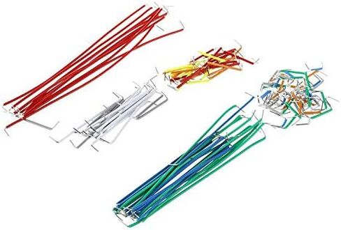 مجموعة أدوات توصيل بريدبورد بدون لحام من Makeronics | 5 قطع من أسلاك توصيل الموز إلى الجامبر + حزمة مربعة ناعمة وخفيفة التشكيل + | مجموعة أسلاك جامبر نحاسية صلبة + 65 قطعة كابلات أسلاك in Kuwait