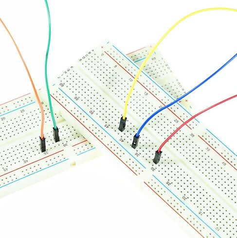 مجموعة أدوات توصيل بريدبورد بدون لحام من Makeronics | 5 قطع من أسلاك توصيل الموز إلى الجامبر + حزمة مربعة ناعمة وخفيفة التشكيل + | مجموعة أسلاك جامبر نحاسية صلبة + 65 قطعة كابلات أسلاك in Kuwait
