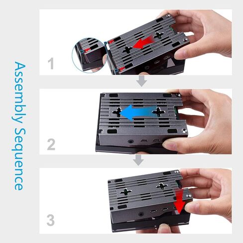 سمارازا حافظة راسبيري باي 4، حافظة اكريليك لراسبيري باي 4 بي مع مروحة تبريد 35 ملم، 4 قطع مشتت حراري، مصدر طاقة 5 فولت 3 امبير لراسبيري بي اي 4 موديل بي، RPI 4 8GB/4GB/2GB (لوحة RPI غير متضمنة) in Kuwait