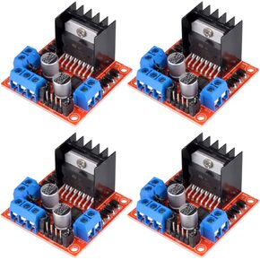 4 قطع L298N H لوحة تحكم لسائق محرك السيارات بخطوات مزدوجة وحدة تحكم تحكم في محرك السيارة النفاثة لتوت العليق باي، سيارة روبوت ذكية، UNO ، Mega2560 in Kuwait