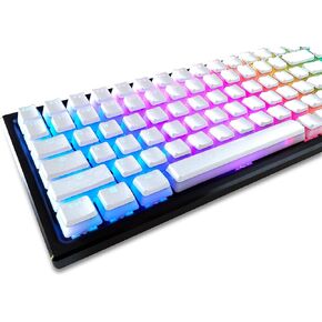 Glacier Gradient Design, Side Print, Shine Through, PBT Cherry Profile Keycaps for Mechanical Keyboard Compatible with 60%/65%/75%/80%/96%/100% Layout (Gradient Black Side Print)