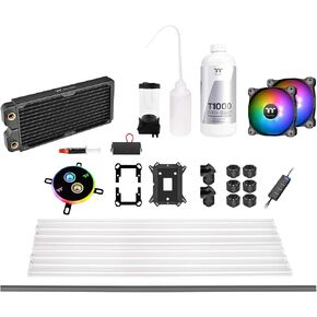 Thermaltake Pacific CL360 Max D5c Res/Pump 16.8 Million Color RGB (Alexa, Razer Chroma) Software Enabled Copper Radiator PETG Hard Tube Water Cooling Kit CL-W259-CU00SW-A in Kuwait
