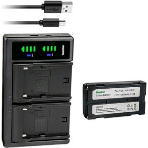بطارية Kastar قطعتان وشاحن USB LTD2 بديل لـ ACAM0815، BLI-162، BLI16628، BLI16628BK، BTI-U550، BTI-U750، CAM-BPL13، CAM-BPL13-2.9، Sokkia 40200040، 7380-46، BDC-46، BDC46، BDC46A in Kuwait