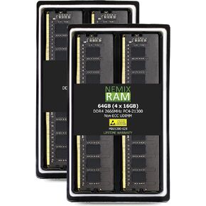 32 جيجابايت (2 × 16 جيجابايت) DDR4-2666 ميجا هرتز PC4-21300 غير ECC UDIMM 2Rx8 1.2 فولت ذاكرة غير مخزنة للكمبيوتر المكتبي بواسطة NEMIX RAM in Kuwait