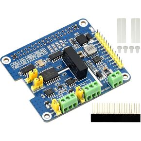 لـ Raspberry Pi 4B/3B+/3B/2B/Zero/Zero W/Zero 2W/ 2WH، قبعة RS485 معزولة، 2-Ch RS485 و1-Ch CAN، اتصال SPI، عزل مصدر الطاقة المدمج، عزل مغناطيسي ADI، صمام ثنائي TVS، إلخ
