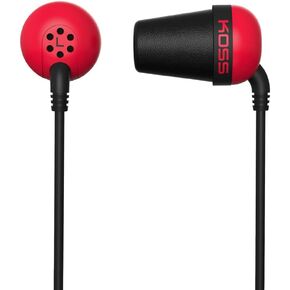Koss Plug Noise Isolating Earbuds, Memory Foam Cushions, Black, Wired Plug in Kuwait