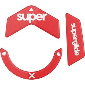 سوبر جلايد 2 - سطح سريع جديد قابل للتحكم باسرع وانعم قاعدة ماوس مصنوعة من زجاج فائق القوة ونعل ناعم ومتين لجهاز لوجيتك 502X [احمر] in Kuwait