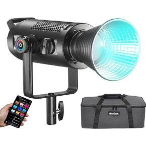 ضوء فيديو RGB COB SZ150R من جودوكس، 150 وات، ضوء ليد ملون بالكامل، CRI 97 وTLCI96، تبديد حرارة منخفض الضوضاء، 13 تأثير، طرق متعددة للتحكم عن بعد in Saudi Arabia